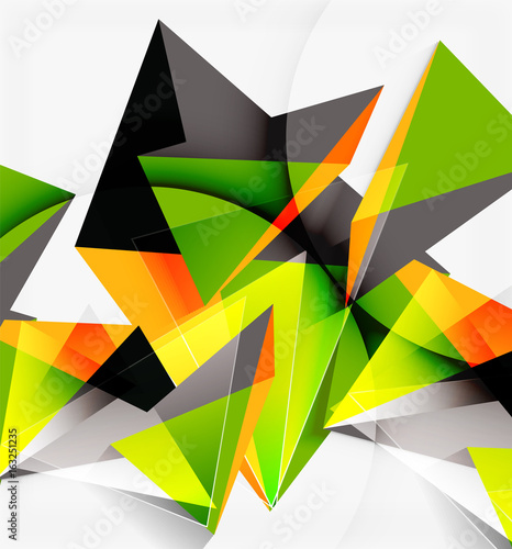 3d triangles and pyramids  abstract geometric vector
