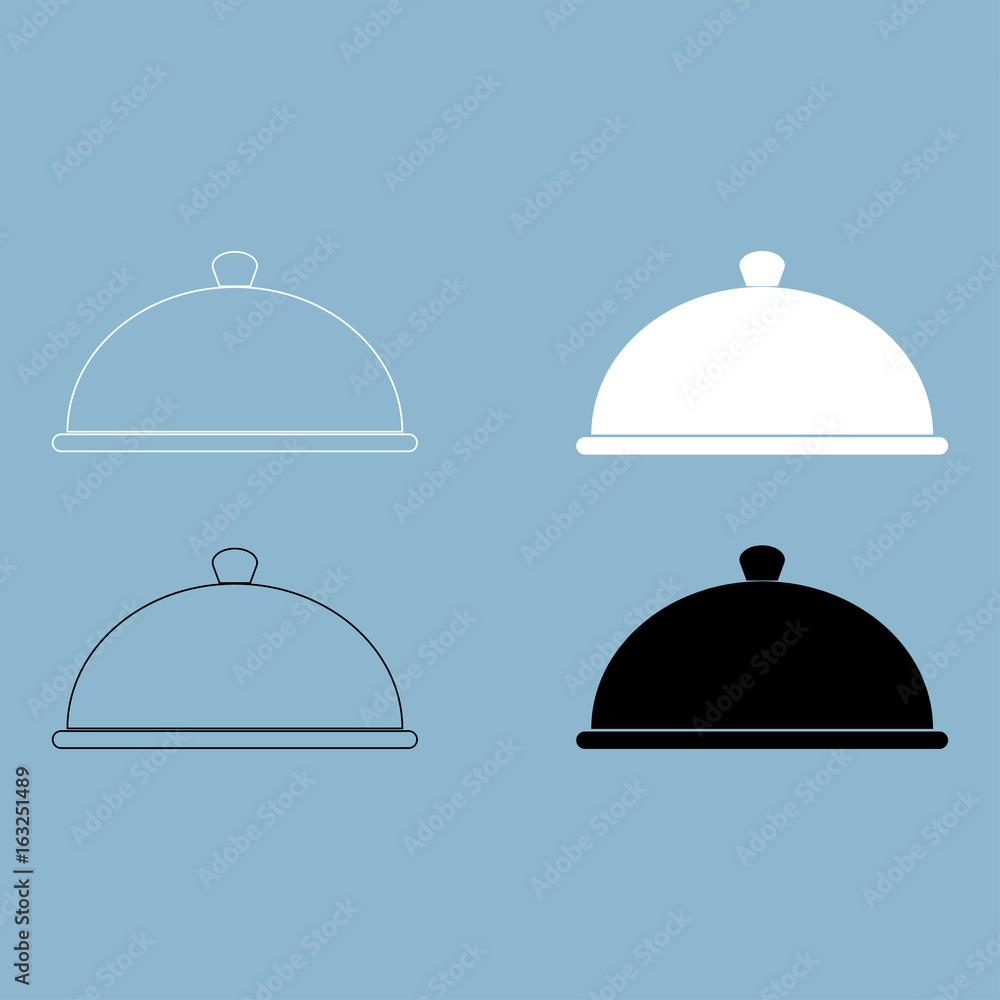 Dish the black and white color icon . Dish the black and white color icon .
