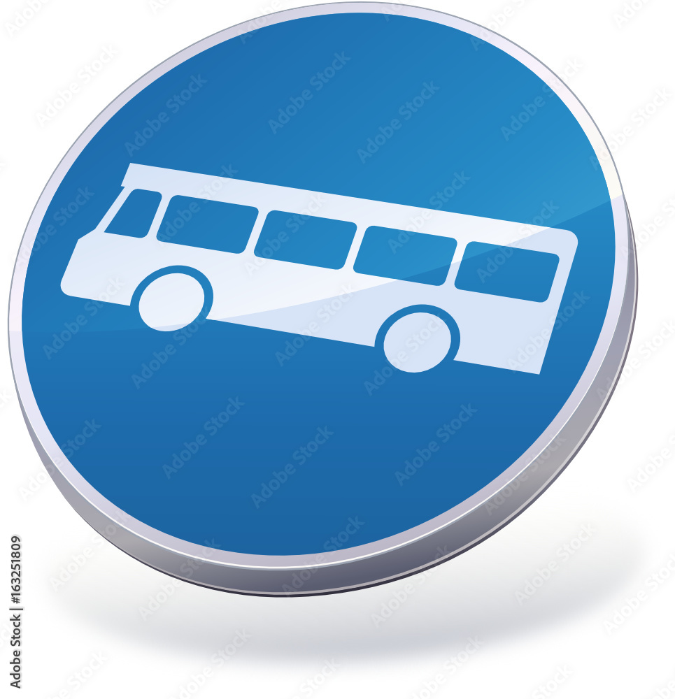 Panneau voie réservée aux bus (3D) Panneau voie réservée aux bus (3D)