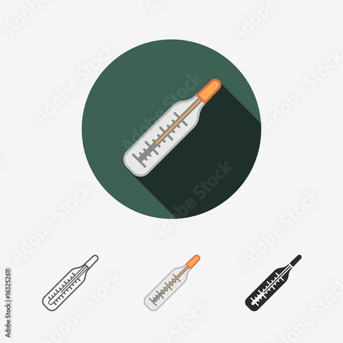 Medical thermometer icon