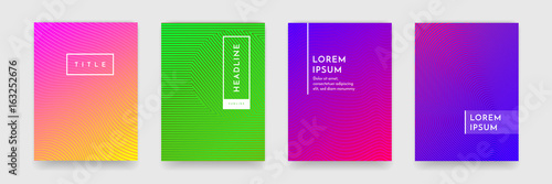 Abstract pattern texture book brochure poster cover gradient template vector set