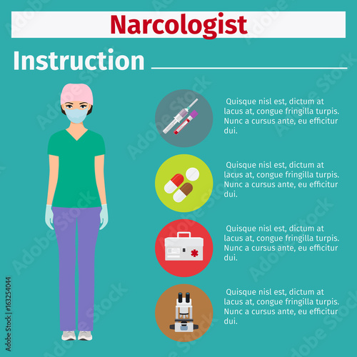 Medical equipment instruction for narcologist