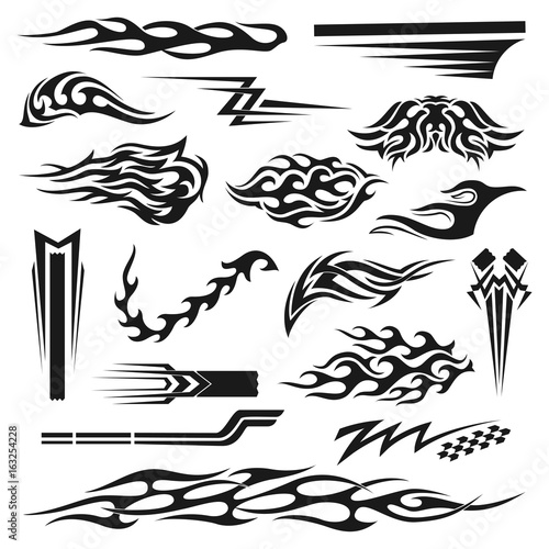 Vinyl decoration black graphic collection