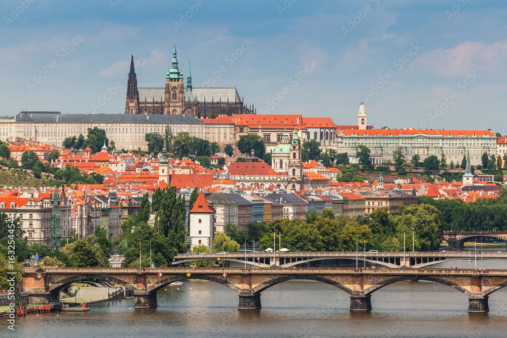 Prague castle, historic city in Czech Republic, Europe