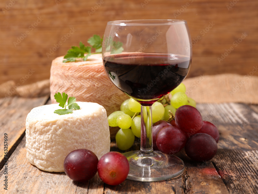 red wine and cheese