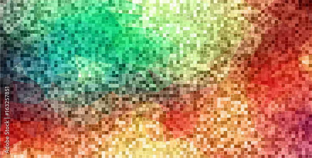 Background of sqware shapes. Retro triangle . Colorful mosaic pattern. Background of sqware shapes. Retro triangle . Colorful mosaic pattern.