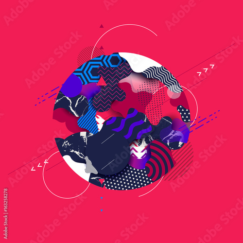 Abstract color modern geometric background