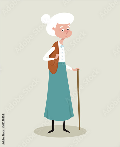 vector grandmother character