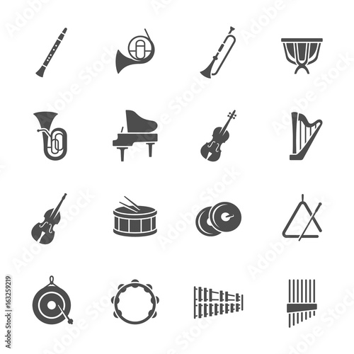 Orchestra instruments icons