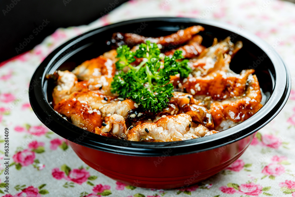 japanese food eel Chirashi Rice Bowl japanese food eel Chirashi Rice Bowl