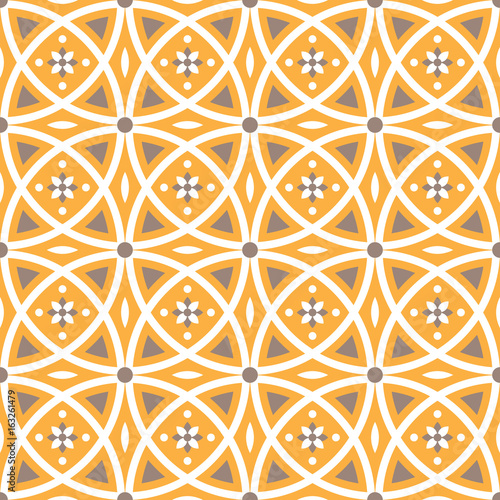 Seamless geometric pattern with ornament, vector. photo