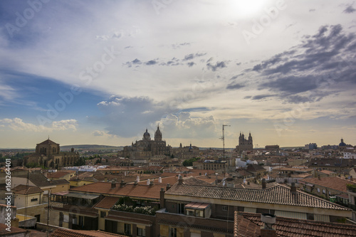 Salamanca cityscape, with the Cathedral, the Pontifical University and Dominican monastery of San Esteban © tanaonte