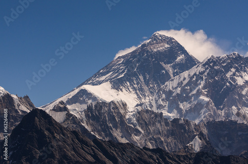 Everest mountain peak, highest mountain in the world, Everest region, Nepal, Asia