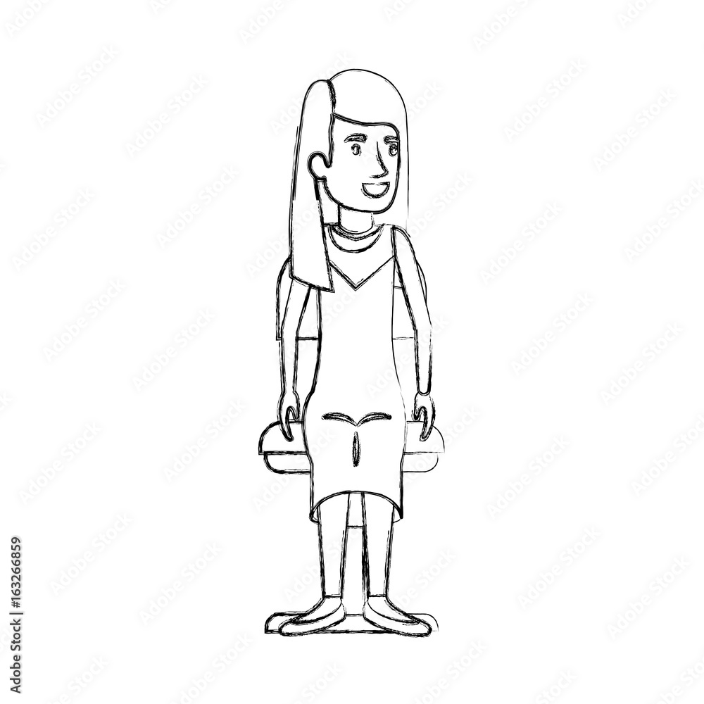 blurred silhouette of woman with long hair and straight and sitting in chair vector illustration blurred silhouette of woman with long hair and straight and sitting in chair vector illustration