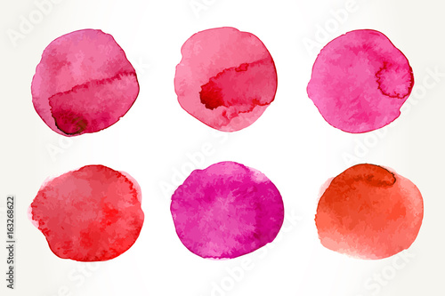Red watercolor circles