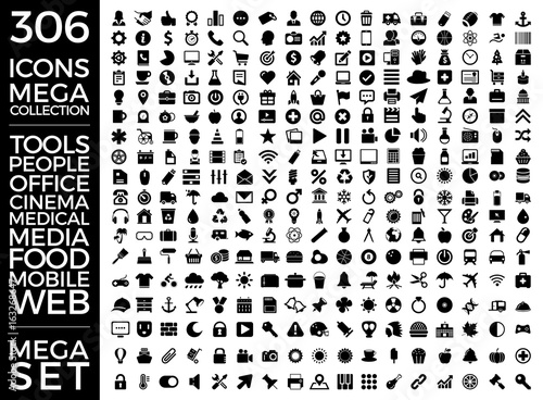 Set Of Icons and Logos, Quality Universal Pack, Big Icon and Logos Collection Vector Design Eps 10