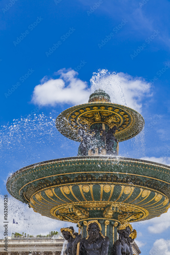 Fontaine des Fleuves in Paris, France