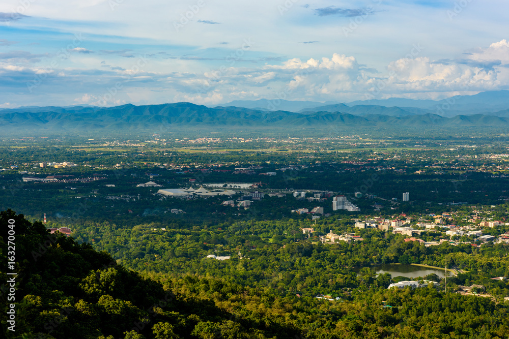 Chiang mai city view from Doi Suthep view point
