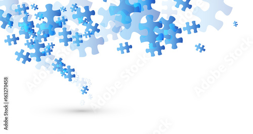 puzzle, elementi, colori, collaborazione