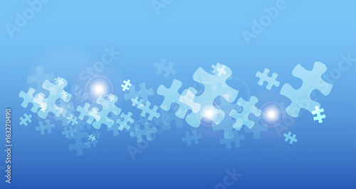 puzzle, elementi, colori, collaborazione