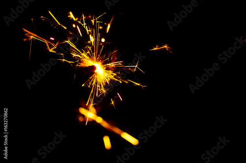 Wallpaper Mural Fire Sparks With Motion Blur Effect Over Black Background Torontodigital.ca