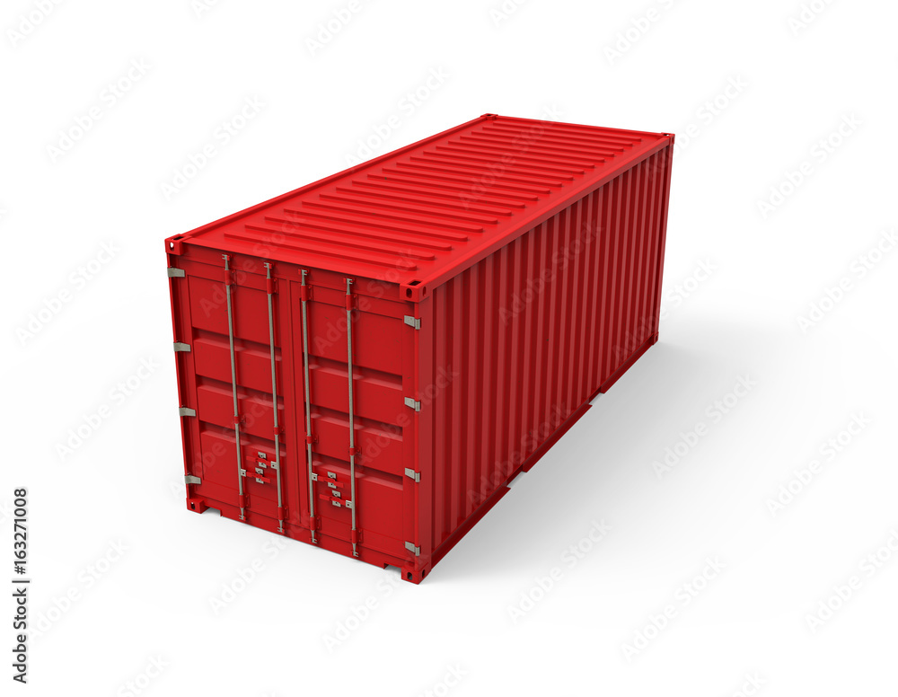 Shipping container isolated on white background Shipping container isolated on white background
