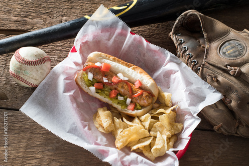 baseball food chicken sausage