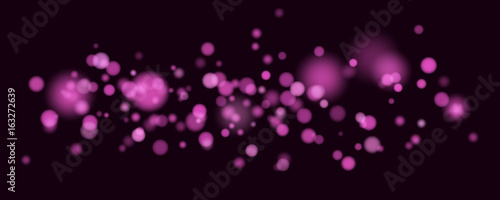 Violet flare bokeh in motion. Abstract background with violet lights. Footage for the photo