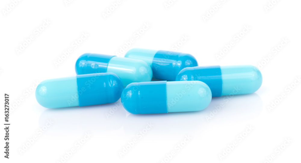 pills capsules isolated on white background pills capsules isolated on white background