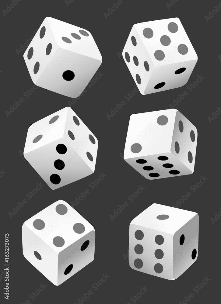 Vector illustration of white dice with double six roll. No gradients or effects. Web site page and mobile app design vector element. Vector illustration of white dice with double six roll. No gradients or effects. Web site page and mobile app design vector element.