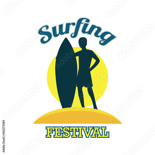 Photography surfing festival banner for surfing competition