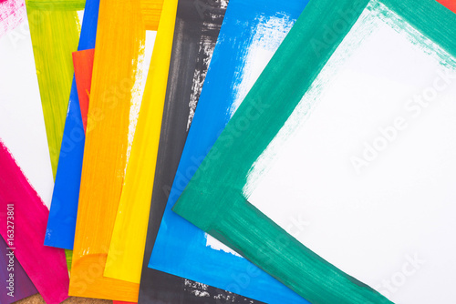 multicolored painted paper sheets