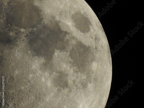 close-up of the moon