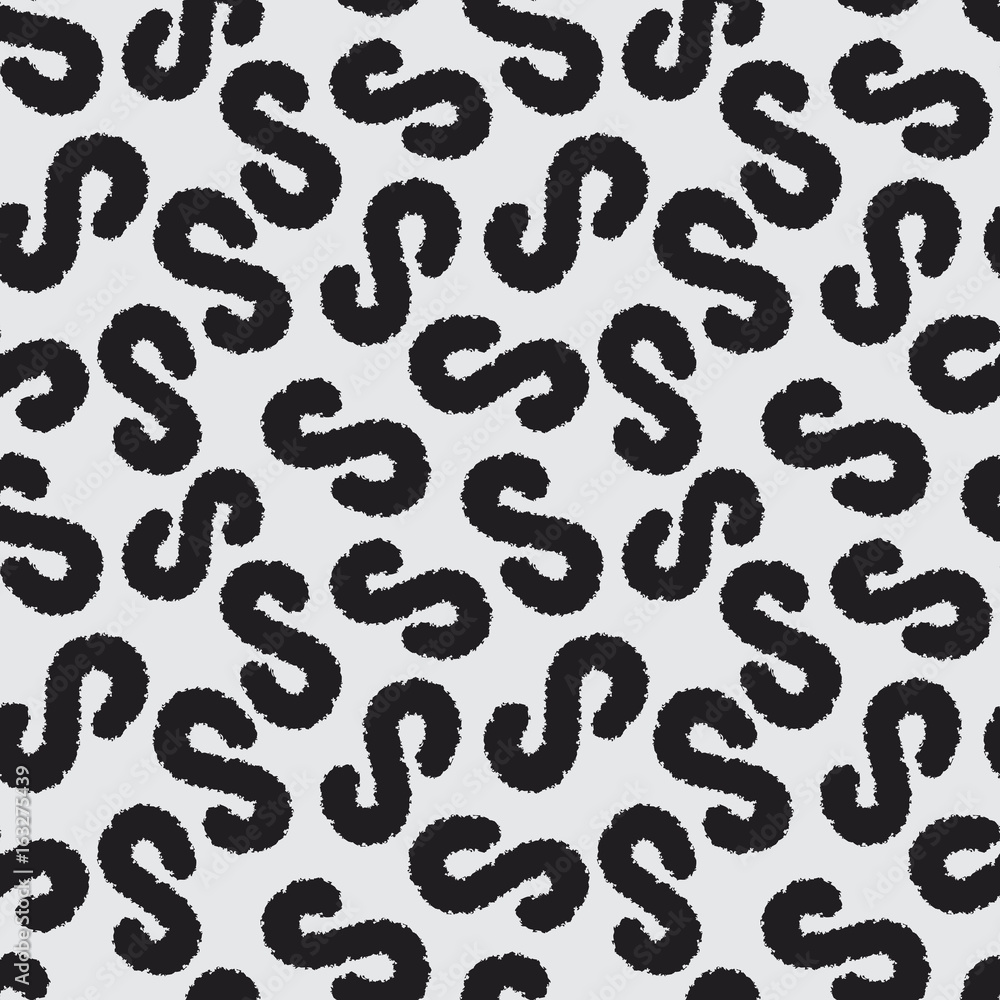 Hand drawn curved lines seamless squiggle pattern. Black and white abstract texture for print, textile, t-shirt, fabric, wallpaper, card , poster, home decor, packaging, wrapping paper, web. Hand drawn curved lines seamless squiggle pattern. Black and white abstract texture for print, textile, t-shirt, fabric, wallpaper, card , poster, home decor, packaging, wrapping paper, web.