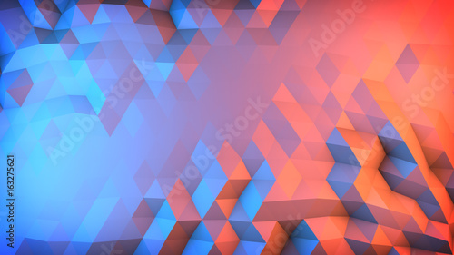 Low poly gradient surface a...
