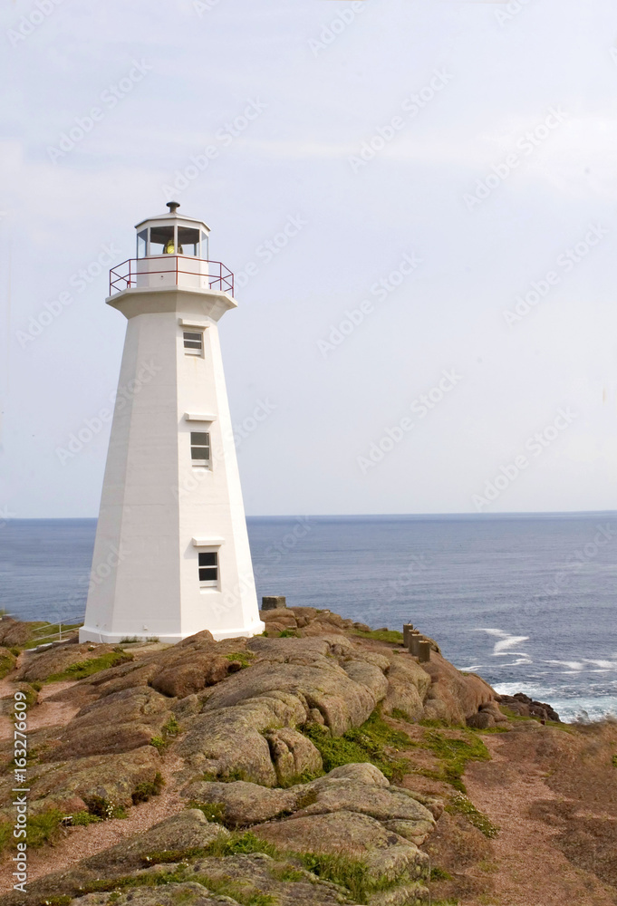 Vertical of the lighthouse at Cape Spear in Newfoundland