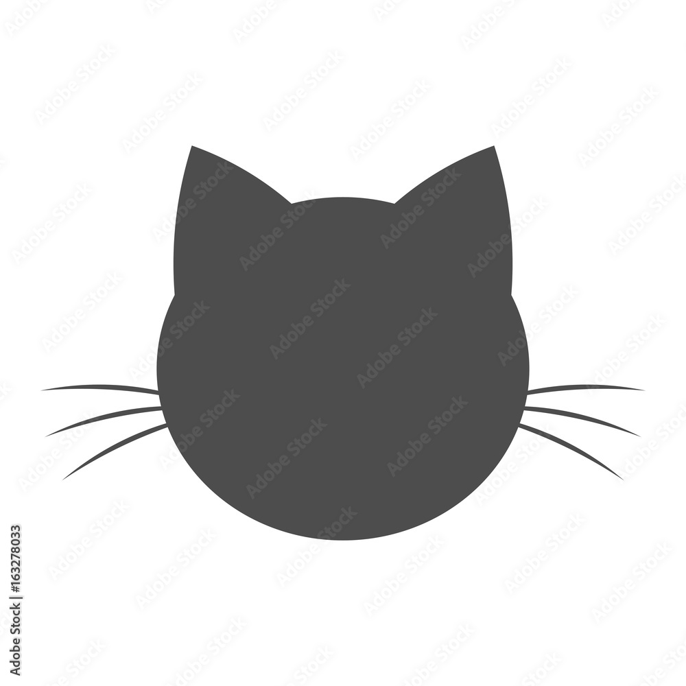 Cat head shape icon Stock Vector | Adobe Stock