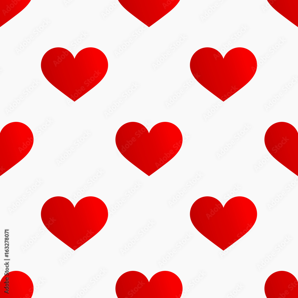 Red hearts seamless pattern Red hearts seamless pattern