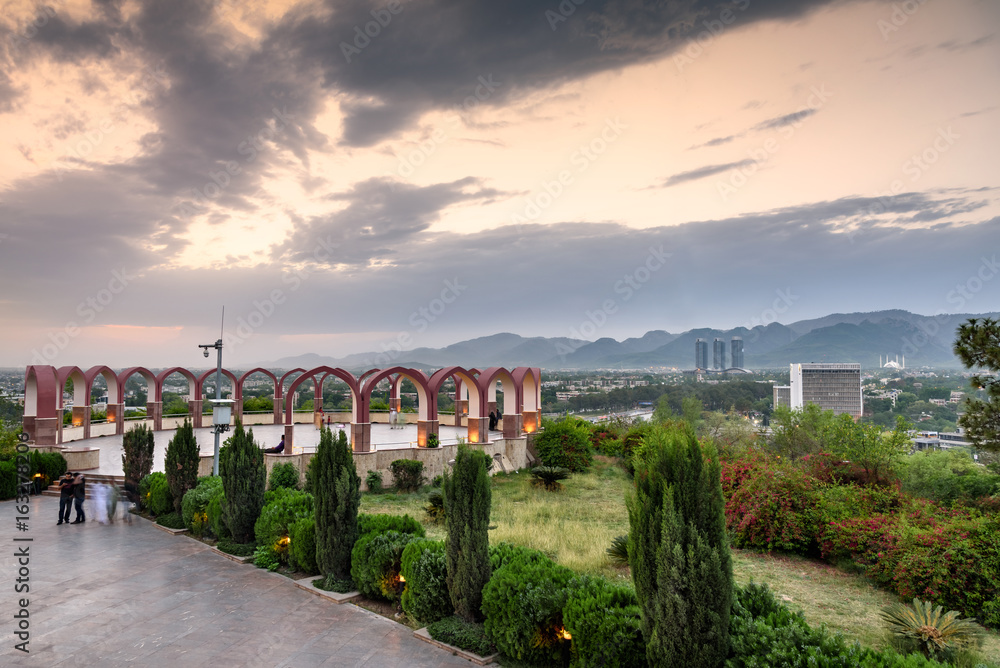 Naklejka premium Skyline Islamabad Pakistan