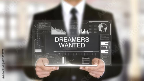 Dreamers Wanted, Hologram Futuristic Interface, Augmented Virtual Reality photo