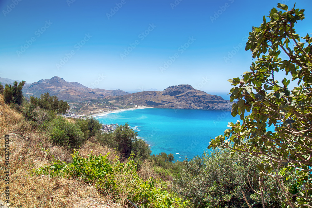 View on the Bay of Plakias on Crete, Greece