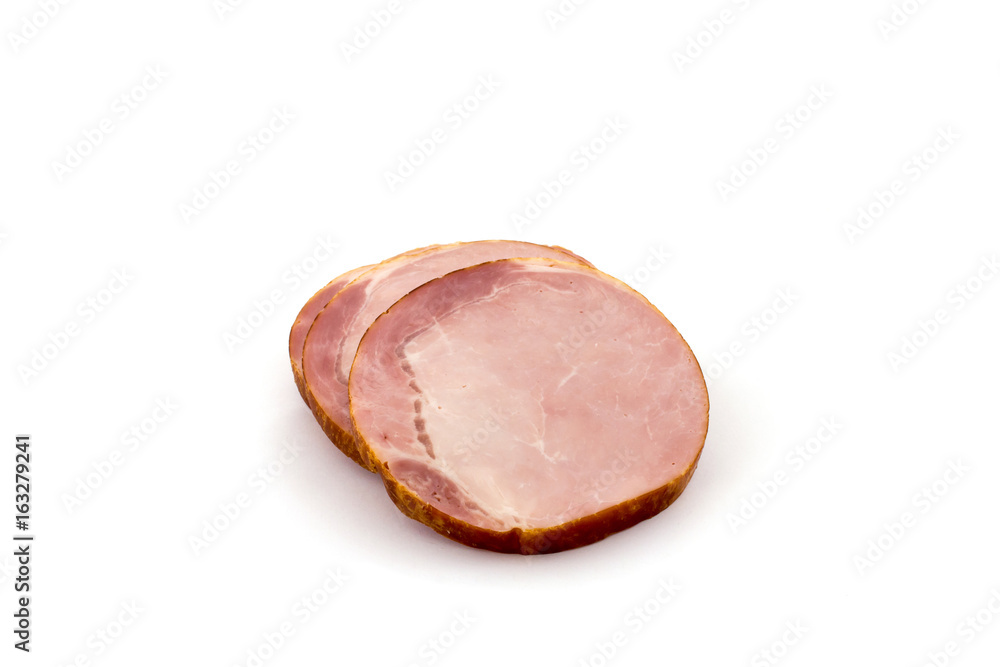 kasseler scheiben auf einem weissen hintergrund kasseler scheiben auf einem weissen hintergrund