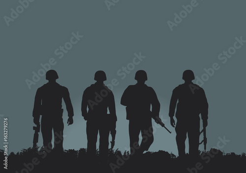 Soldiers on the performance of the combat mission.