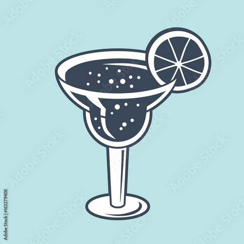 Margarita cocktail vector icon.