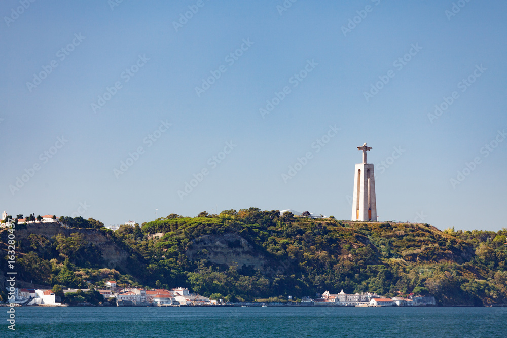 View of Crista Rey through the Tagus from Lisbon