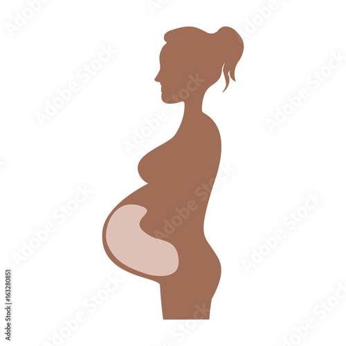 silhouette of pregnant woman