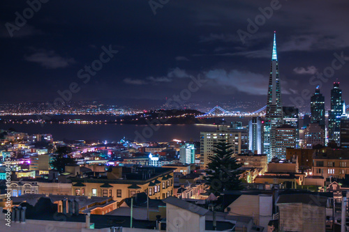 Canvas Print The twilight scene of San Francisco Bay