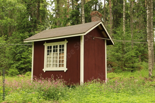 Barn in the woods