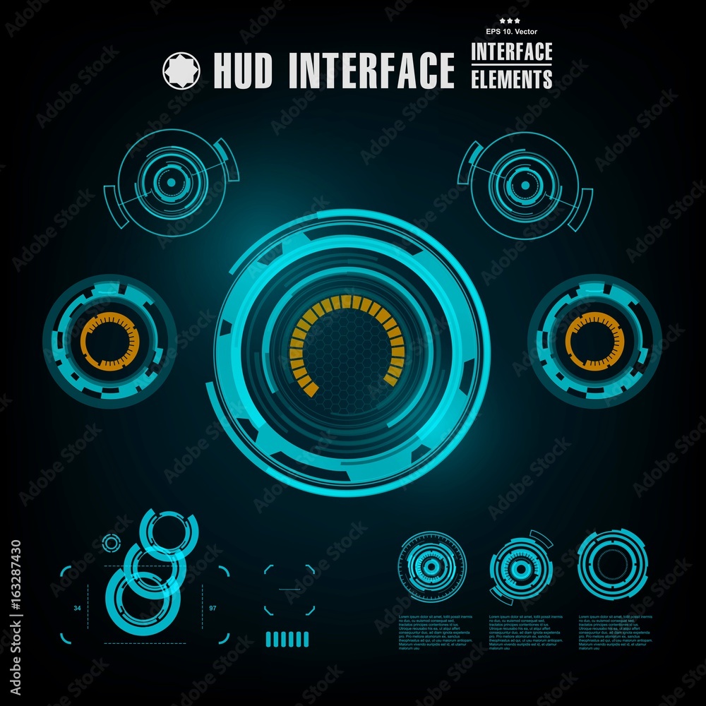 Obraz premium Futuristic virtual graphic touch user interface, HUD