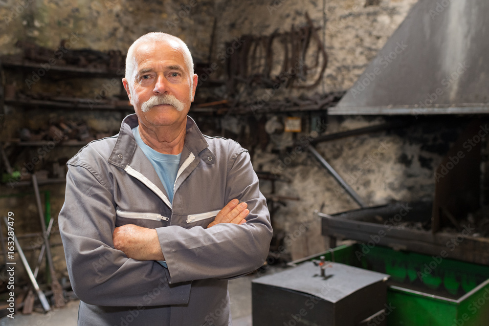 Portrait of senior metalworker Portrait of senior metalworker